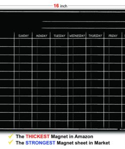 Magnetic Refrigerator Chalkboard Dry Erase Chore Responsibility Activity Reward Star Exercise Diet Nutrition Chart Children Kids Teens Mom Teacher in Home Kitchen Classroom 12" X 16" Black Fluorescent 12" X 16" (Chore / Responsibility Chart) 21 81GiqNgKpFL