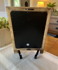 HBCY Creations Rustic Torched Wood Tabletop Chalkboard with Legs/Vintage Wedding Table Sign/Small Kitchen Countertop Memo Board/Antique Wooden Frame (9.5” x 14” Inches) (Torched Brown) 2- Torched Brown 9.5" x 14" 30 81Gitxj2fwL