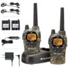 Midland – GXT1050VP4 - Handheld GMRS 50 Channel Two Way Radio - Long Range Walkie Talkies with Rechargeable Batteries - Hiking Hunting Camping Gear – Boom Mic headsets - Mossy Oak Camo – Combo 2 Pack Pair Pack - Black/Mossy Oak Camo 77 81Gj 66Kn3L