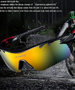 MEKBOK men's polarized sports bike sunglasses with 5 interchangeable lenses for running, golf, fishing, hiking, baseball 11 81GjB1LJfqL