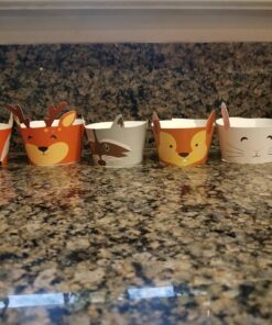 Woodland Baby Shower Cupcake Wrappers- Set of 24 Woodland Creatures 28 81GjBVgFMxL
