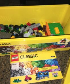 LEGO Classic Medium Creative Brick Box 10696 Building Toy Set - Featuring Storage, Includes Train, Car, and a Tiger Figure, and Playset for Kids, Boys, and Girls Ages 4-99 66 81GjpzmQomL