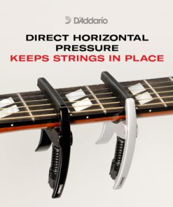D'Addario Accessories Guitar Capo – NS Tri Action - For 6-String Electric and Acoustic Guitars – Micrometer Tension Adjustment for Buzz-Free, In-Tune Performance – Integrated Pick Holder, Black (PW-CP-09) Tri-Action Capo 20 81GkEJ6W2L