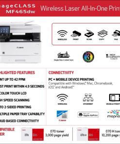 Canon imageCLASS MF465dw - All in One, Wireless, Mobile Ready, Duplex Laser Printer with Expandable Paper Capacity and 3 Year Limited Warranty,White 23 81GkJ4n1FGL