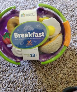 Learning Resources New Sprouts Breakfast Foods Basket - 16 Pieces, Ages 18+ months Pretend Play Food for Toddlers, Toddler Kitchen Toys, Preschool Learning Toys 24 81GlDXftwhL
