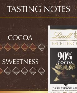 Lindt EXCELLENCE 90% Cocoa Dark Chocolate Bar, Chocolate Candy for Christmas and Holidays, 3.5 oz. (12 Pack) 18 81GmMomtmnL