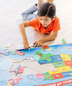 Melissa & Doug USA Map Floor Puzzle (51 pcs, 2 x 3 feet), Multi 31 81GntDNjwL 1