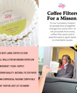 Alternative view of Drink Katy’s Large Coffee Filters - Bunn 12 Cup Commercial Coffee Filters - Premium, All-Natural, Bigger & Tall Walls, No Messy Ground Overflow - Proudly Woman Owned (500 Count / 1 Year+ Supply)