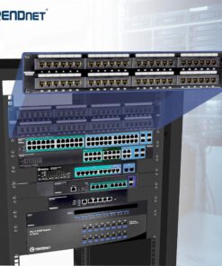 TRENDnet 48-Port Cat6 Unshielded Patch Panel, Wallmount or Rackmount, Compatible with Cat3,4,5,5e,6 Cabling, For Ethernet, Fast Ethernet, Gigabit Applications, Black, TC-P48C6 Rack Mount 15 81GoRUP7aFL