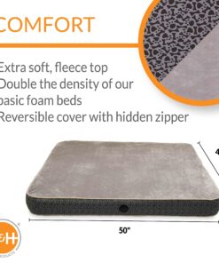 Alternative view of K&H Pet Products Superior Orthopedic Pet Bed Paw/Bone Print Gray Paw Bone Print Large 40 X 50 Inches Retail Box 50.0"L x 40.0"W x 5.0"Th