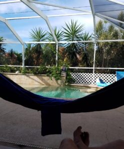 MalloMe Hammock - Camping Hammocks - Portable Hammock Kids Hammock Outdoor Hammock - Hamaca Double Hammock - 2 Person Hammock Tree Hammock - Hamock Travel Hammock - Backpacking Hammocks for Outside Black & Blue Large 36 81GpFMghGSL