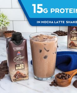 Atkins, Meal Replacement Shake, Gluten-Free, Mocha, 44 Fl Oz, 4 Count Mocha Latte 14 81GpmGcPiKL