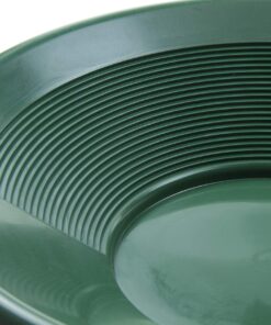 SE 14 Inch Gold Panning Pan - Dual Riffles for Easier Mining and Prospecting, Green 14" 20 81GppaISB6L