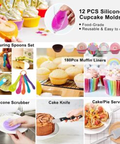 Cake Decorating Supplies 471pcs, Baking Tools Set for Cakes,Cake Turntable, Piping Icing Tips for Beginners or Professional 18 81GptMICDKL
