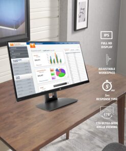 HP VH240a 23.8-Inch Full HD 1080p IPS LED Monitor with Built-In Speakers and VESA Mounting, Rotating Portrait & Landscape, Tilt, and HDMI & VGA Ports (1KL30AA) - Black 28 81Gq8HvMSUL 1