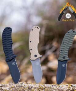 Off-Grid Knives - Rapid Fire Ranger, Camping & Hunting Knife, Cryo D2 Blade Steel with Olive Drab G10 Scales, Deep Clip, Left or Right Carry, Survival, Hiking, Fishing, Boating, Bushcraft OD Green 27 81GqGJle5HL