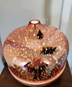 Porseme 500ml Essential Oil Diffuser 3D Glass Aromatherapy Ultrasonic Humidifier - Auto Shut-Off, Timer Setting, BPA Free for Home Hotel Yoga SPA Gift F2-500ml Rose Gold Giant 36 81GqxX7lUL
