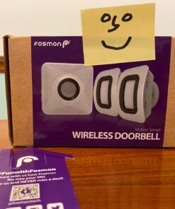 Fosmon WaveLink Door Chime Driveway Alarm Guard Wireless Motion Sensor (500 Feet, 58 Tunes, 5 Volume Levels, LED Indicators) Motion Detector Home/Business/Store Entrance Alert (1 Receiver + 2 Sensor) 1 Receiver + 2 Motion Sensor 19 81Gs Y1I22L