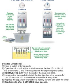 15 Pack Identify Diagnostics 5 Panel Drug Test Dip - Testing Instantly for 5 Different Drugs THC50, COC, MOP, MET, AMP ID-CP5-DIP (15) 15 9 81GsUiFQwWL 2
