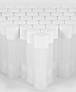 Vivaplex 50, Clear, Empty, 5.5 ml Lip Balm Tubes with White Caps 19 81Gt5ES9hL