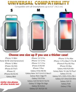 TRIBE Water Resistant Cell Phone Armband Case Running Holder for iPhone Pro Max Plus Mini SE (13/12/11/X/XS/XR/8/7/6/5) Galaxy S Ultra Plus Edge Note (21/20/10/9/8/7/6/5) Adjustable Strap & Key Pocket Grey S: iPhone Mini/8/7/6/5/4/3/SE/Galaxy Mini 26 81GtEPpJrqL