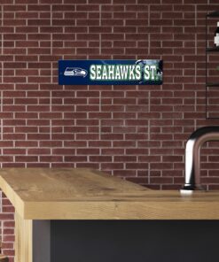 Rico Industries NFL Plastic Street Sign Plastic 4" x 16" Street Sign Seattle Seahawks Team Color 11 81GtZBq4foL