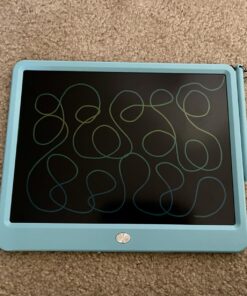 KOKODI 12 Inch LCD Writing Tablet with Anti-Lost Stylus, Erasable Doodle Board Colorful Toddler Drawing Pad, Car Travel School Games Toys for 3 4 5 6 7 8 Kids, Birthday Gift for Girls Boys Adults Blue 22 81GuInwXB6L