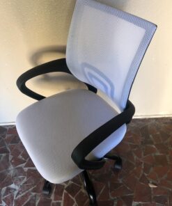 Ergonomic Office Chair Mesh Cheap Desk Chair Task Computer Chair Lumbar Support Modern Executive Adjustable Rolling Swivel Chair for Back Pain, White 36 81GuacVd1L