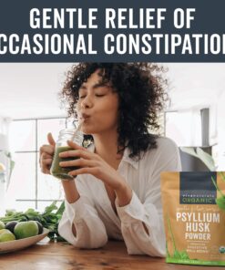 Viva Naturals Organic Psyllium Husk Powder (1.5 lbs) - Easy Mixing Fiber Supplement, Finely Ground & Non-GMO Powder for Promoting Regularity 1.5 Pound (Pack of 1) 22 81GujumfI0L