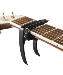 Guitar Capo (2 Pack) for Guitars, Ukulele, Banjo, Mandolin, Bass - Made of Ultra Lightweight Aluminum Metal (1.2 oz!) for 6 & 12 String Instruments - Nordic Essentials, Black+Silver Black + Silver 22 81GwspEi0tL