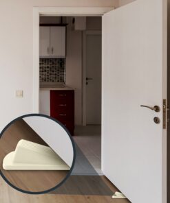 Home Premium Door Stoppers for Bottom of Door, Rubber Door Stop Wedge (4 Pack, White) 4 Pack 22 81GxRkYZSKL