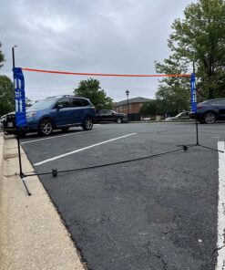 JOOLA HIT MIT Adjustable Height Portable Badminton Net Set - Competition Multi Sport Indoor or Outdoor Net for Playing Pickleball, Kids Volleyball, Soccer Tennis, Lawn Tennis - Easy and Fast Assembly 10 FT 24 81Gy3zbEbaL