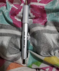 PILOT Dr. Grip Limited Refillable & Retractable Gel Ink Rolling Ball Pen, Fine Point, Metallic Platinum Barrel, Black Ink, Single Pen (36272) Silver 1 Count (Pack of 1) 13 81GyctuZBhL