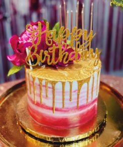 8 Pack Happy Birthday Cake Topper, 1st First Happy Birthday Cupcake Topper, Glitter Gold Decoration 24 81GzkaNWnL