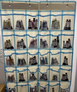 KEEPJOY Classroom Pocket Charts for Cell Phone Calculator Holders, Pocket Organizer for Cell Phone Jail with 30 Clear Pockets Chart Size 33.5 x 24.5 Inch Classroom Pocket Storage (Beige) Beige 19 81H hATAD9L