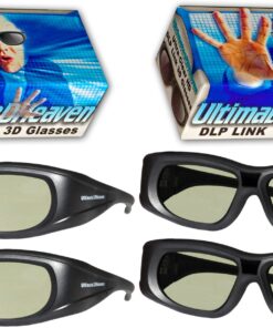 DLP LINK 144 Hz Ultra-Clear HD 4 PACK 3D Active Rechargeable Shutter Glasses for All 3D DLP Projectors - BenQ, Optoma, Dell, Mitsubishi, Samsung, Acer, Vivitek, NEC, Sharp, ViewSonic & Endless Others! 17 81H0LT6RfWL