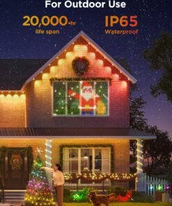 Govee Curtain Lights, WiFi Smart Christmas Lights LED, Color Changing Window Lights, Dynamic DIY Curtain String Lights for Bedroom Wall, Outdoor IP65 Waterproof, 5 x 6.6ft, 520 RGBIC LEDs 23 81H0zruCL