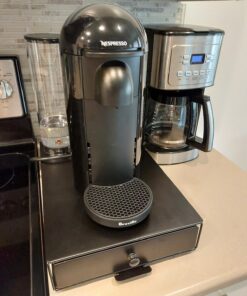 Nifty Vertuoline Rolling Coffee Pod Drawer – Satin Black Finish, 40 Pod Capsule Holder, Compact Under Coffee Pot Storage, Office or Home Kitchen Counter Organizer Satin Black Finish | 40 Pod Capsule Holder 35 81H1cZPKiHL