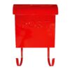 NACH Euro Series Modern Mailbox, Decorative Mail Holder, Wall Mount Mailboxes for Outside, Rust Resistant Galvanized Metal Mailbox, 12" x 11" x 4.5", Red, MB-44766 POST 66 81H2dPJ ZRL