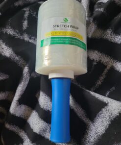 BOMEI PACK 2 Pack Stretch Wrap Film with Plastic Handle, 5" 1000ft 80 Gauge for Pallet Wrap, Clear Plastic Pallet Wrap for Packing, Moving, Self-Adhering Heavy Duty Shrink Film 22 81H3mGOkt9L