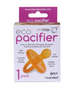 Alternative view of Ecopiggy Ecopacifier Rounded Natural Pacifier (1 Pack) - 6 Mos+