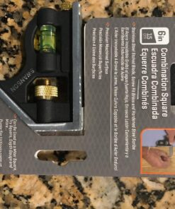 Swanson Tool Co TC130 6 inch Combo Square with Stainless Steel Rule, Cast Zinc Body with Bubble Vial, and Brass Bolt 14 81H53Ys5QNL