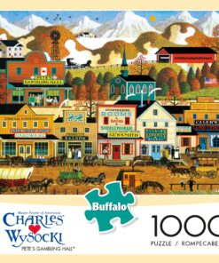 Buffalo Games - Charles Wysocki - Pete's Gambling Hall - 1000 Piece Jigsaw Puzzle , Brown 13 81H56WhaaXL