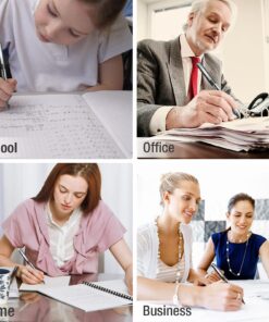 Rollerball Pen Fine Point Pens: 16 Pack 0.5mm Black Gel Liquid Ink Pens Extra Thin Fine Tip Pens, Rolling Ball Point Writing Pens for Note Taking, Signature, Journal, Office/Stationary Supplies 25 81H5I7gdgL