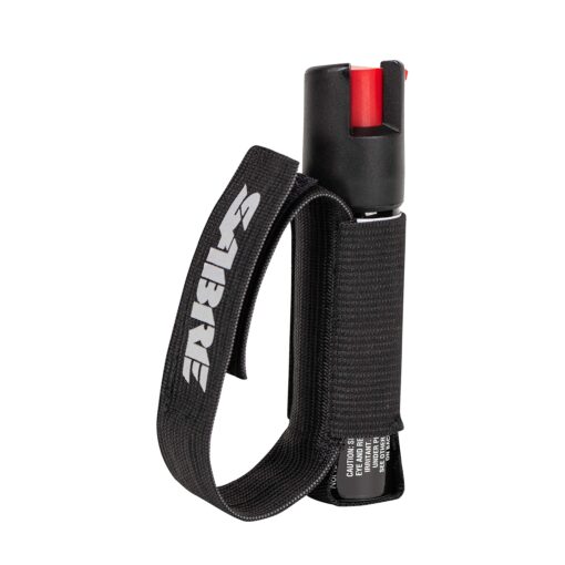 SABRE Runner Pepper Gel, Maximum Police Strength OC Spray, Reflective Hand Strap for Easy Carry & Quick Access, 35 Bursts, Secure & Easy to Use Safety, Optional Clip-On Alarm & LED Armband Combos Black Runner