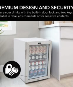 Whynter BR-091WS, 90 Can Capacity Stainless Steel Beverage Refrigerator with Lock, White 90 Cans - Fridge 18 81H8em7cL L
