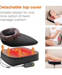 Alternative view of Snailax 2-in-1 Shiatsu Foot and Back Massager with Heat - Kneading Feet Massager Machine with Heating Pad, Cushion or Foot Warmer,Massagers for Back,Leg,Foot Relief Black