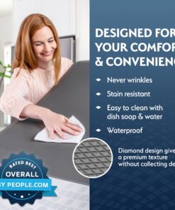 Sky Solutions Anti Fatigue Floor Mat - 3/4" Thick Cushioned Kitchen Rug, Standing Desk Mat - Comfort at Home, Office, Garage - Non Slip, Durable and Stain Resistant (20" x 39", Black) 20" x 39" 21 81HAacUOEJL