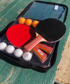 NIBIRU SPORT Ping Pong Paddle Sets - Professional Table Tennis Paddles, Balls, Storage Case - Table Tennis Rackets & Game Accessories 4 Paddle Set 46 81HAidKVBoL