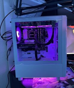 Skytech Gaming Archangel Gaming PC Desktop – Intel Core i7 12700F 2.1 GHz, NVIDIA RTX 4060 Ti, 1TB NVME SSD, 16GB DDR4 RAM 3200, 600W Gold PSU, 240mm AIO, 11AC Wi-Fi, Windows 11 Home 64-bit,White 12700F | 4060 Ti 8G 14 81HAnBoYRAL